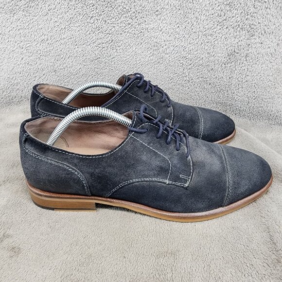 Banana Republic Shoes Mens Size 9 Navy Blue Suede Lace Up Oxford main image 11